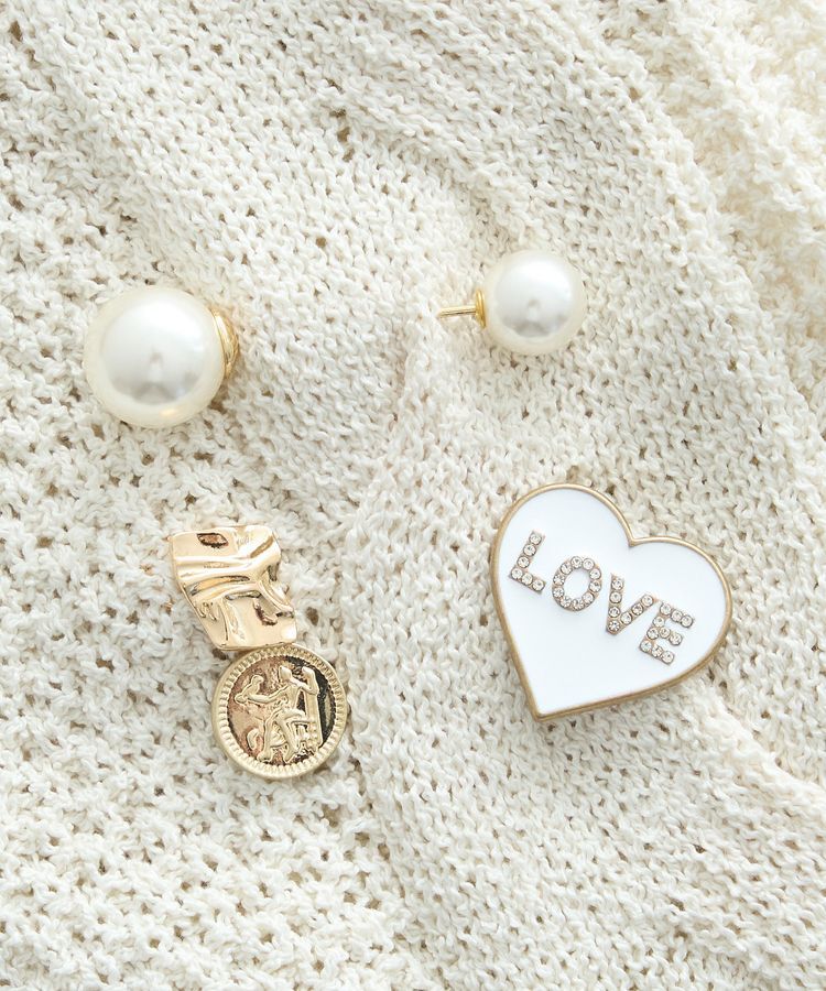 earth music&ecology「ハッピーモチーフブローチセット」|その他|Gold