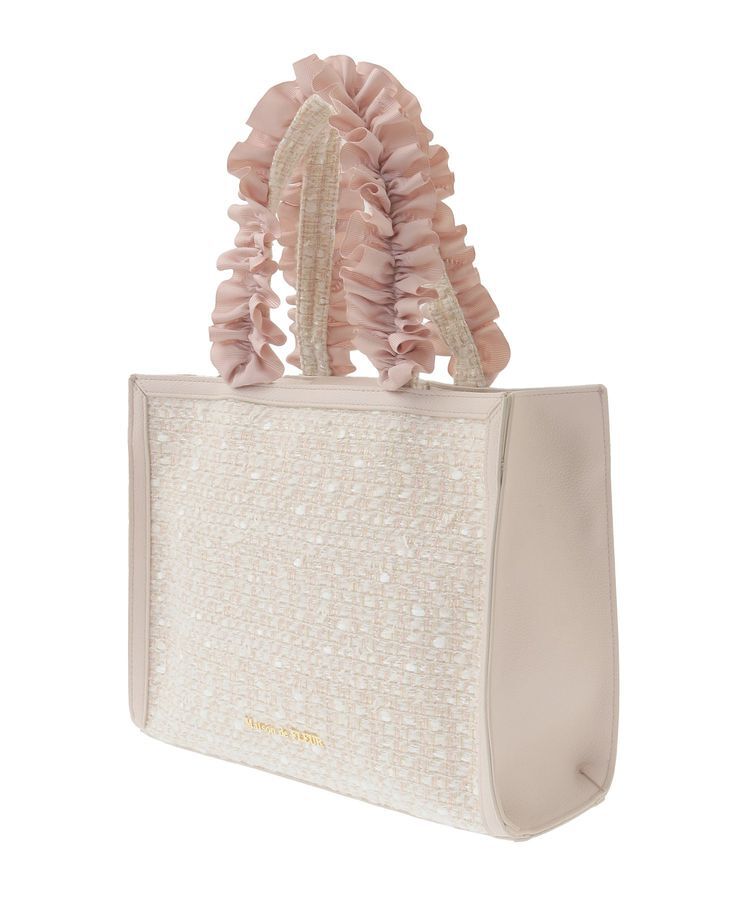 Maison de FLEUR「LINTONツイードスクエアフリルトートバッグ」|トートバッグ|