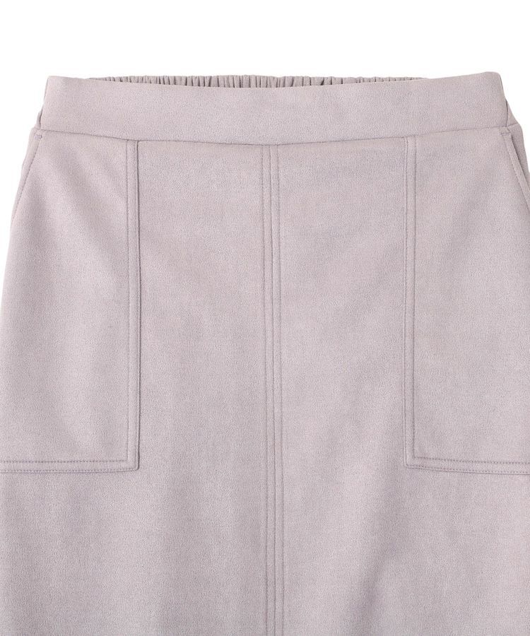 Green Parks「なめらかタッチスウェード調Iラインスカート」|タイト|