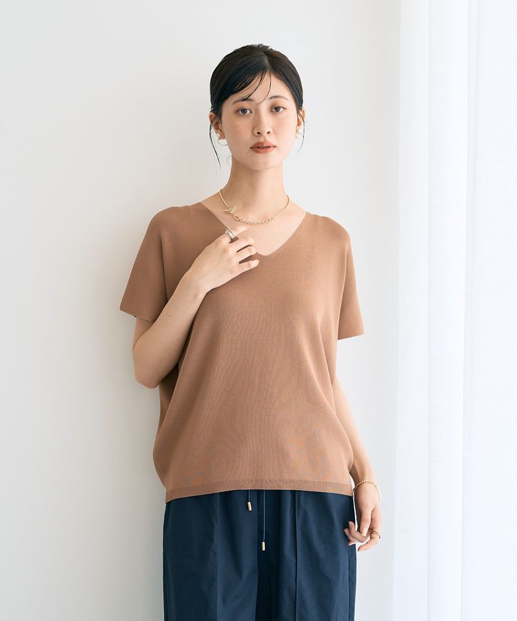 YECCA VECCA「Vネックドルマンニット」|ニット・セーター|