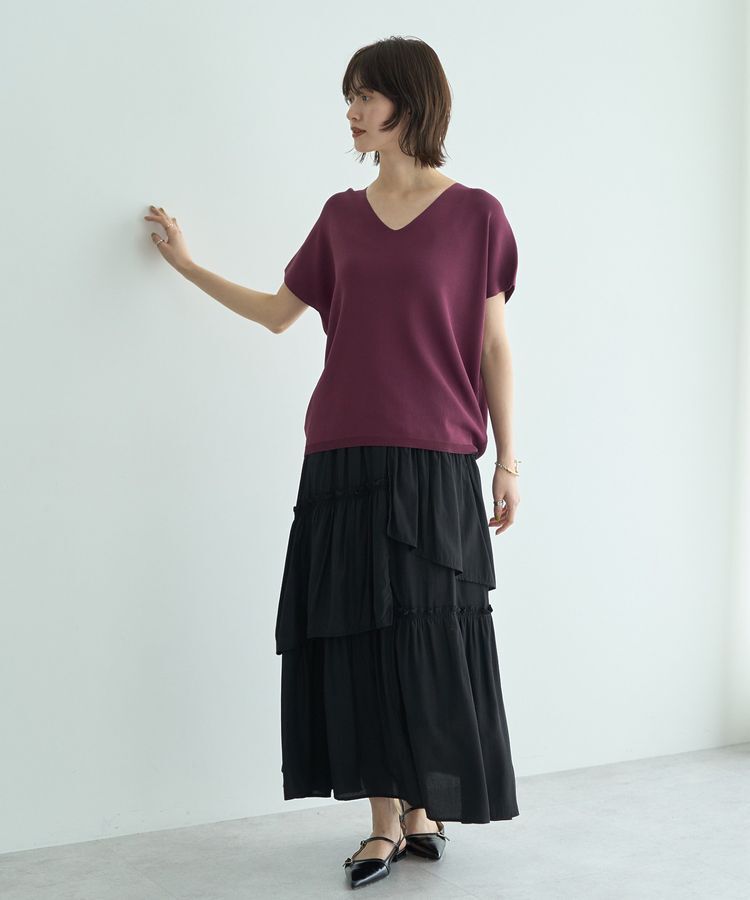 YECCA VECCA「Vネックドルマンニット」|ニット・セーター|