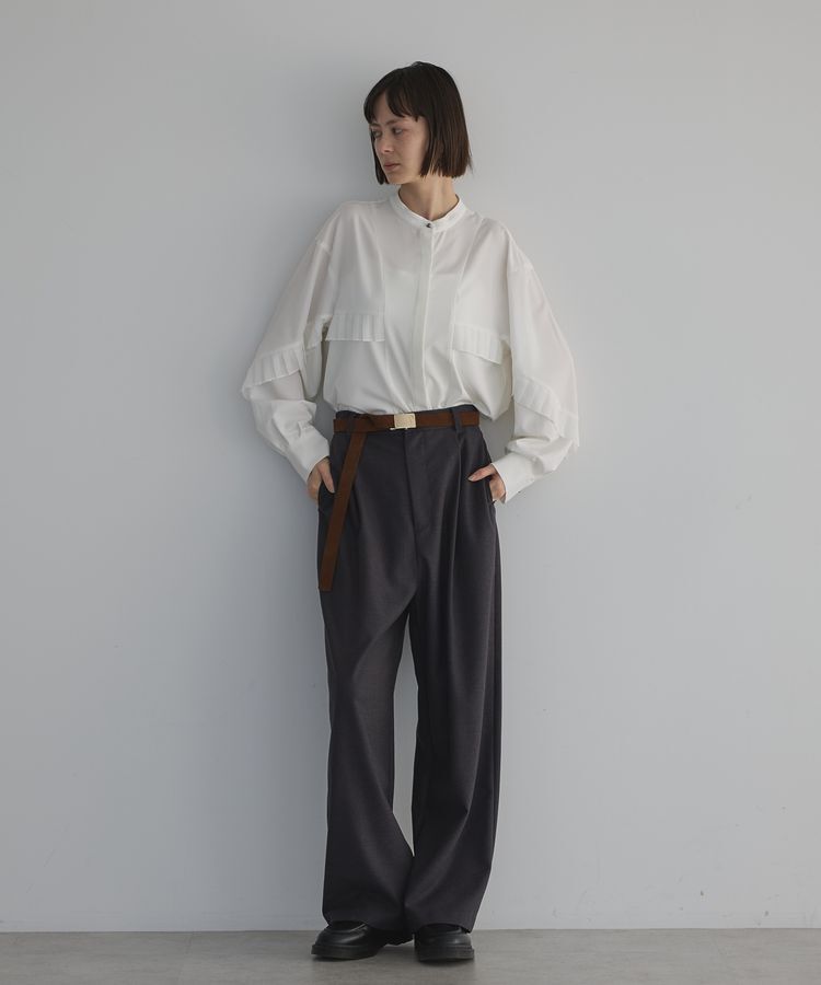 GARAGE OF GOOD CLOTHING「シアプリーツラインブラウス」|シャツ・ブラウス|