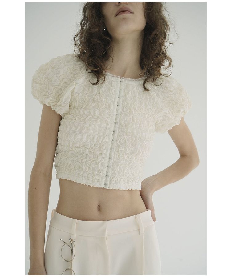 GARAGE OF GOOD CLOTHING「【CLANE】SHIRRING PUFF TOPS」|シャツ・ブラウス|Ivory