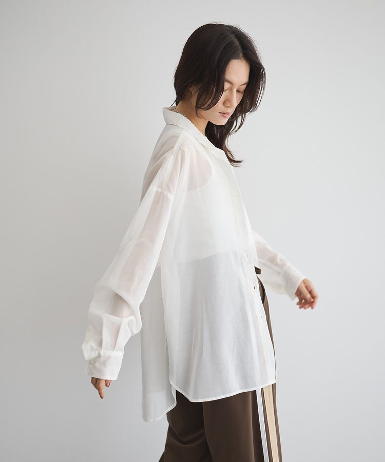 GARAGE OF GOOD CLOTHING「【日本製】ボイルオーガンジーロングシャツ」|シャツ・ブラウス|
