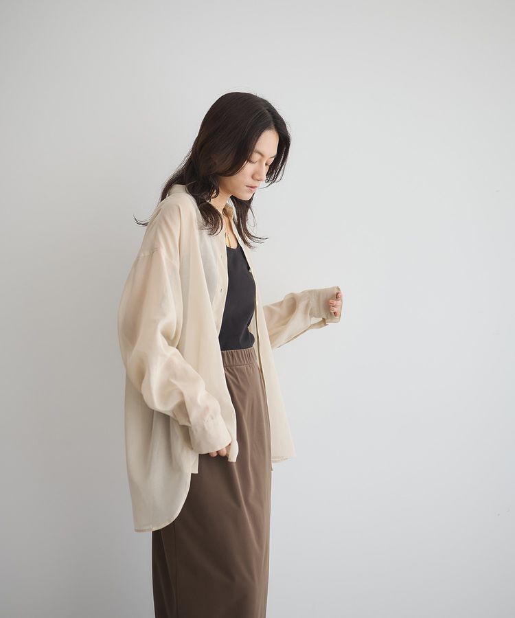 GARAGE OF GOOD CLOTHING「【日本製】ボイルオーガンジーロングシャツ」|シャツ・ブラウス|