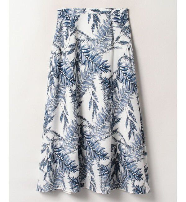 allureville「リーフプリントサイドギャザースカート」|スカート|