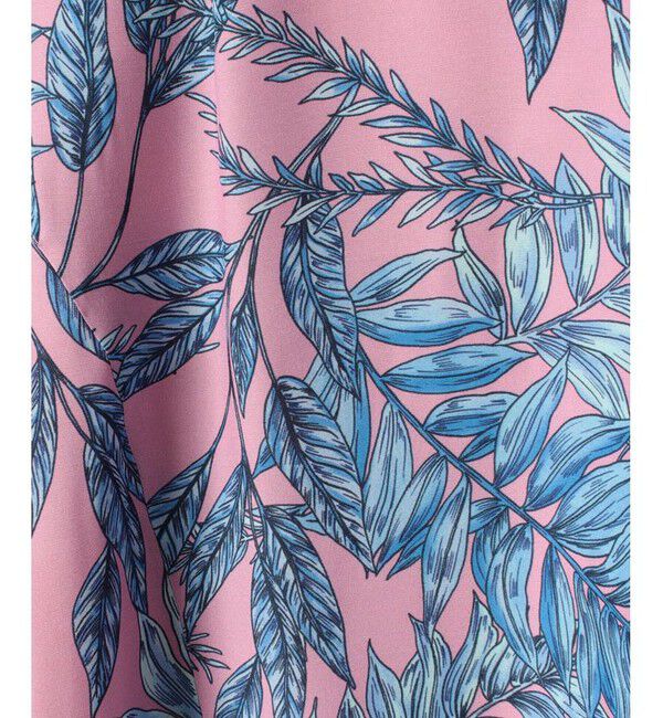 allureville「リーフプリントサイドギャザースカート」|スカート|