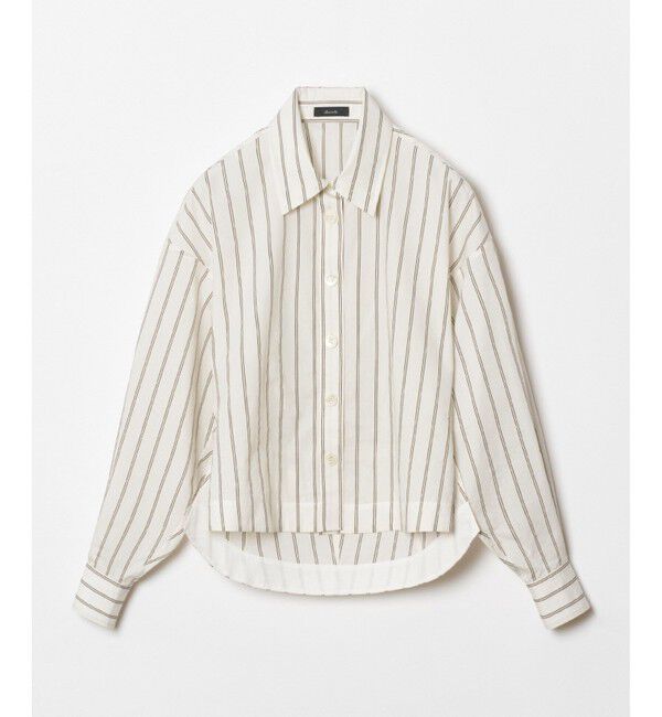 allureville「トリムストライプバックタックシャツ」|シャツ・ブラウス|