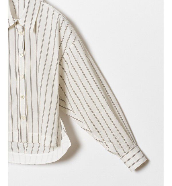 allureville「トリムストライプバックタックシャツ」|シャツ・ブラウス|