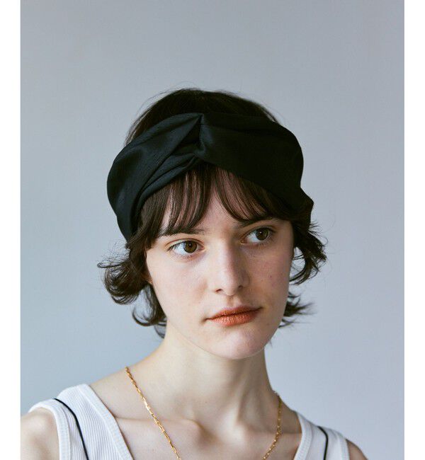 allureville「フロントノットヘアバンド」|ハット|ブラック