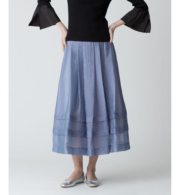 allureville「シアーオーガンタックギャザースカート」|スカート|