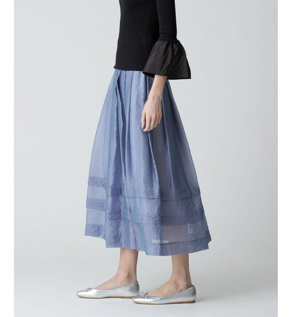 allureville「シアーオーガンタックギャザースカート」|スカート|