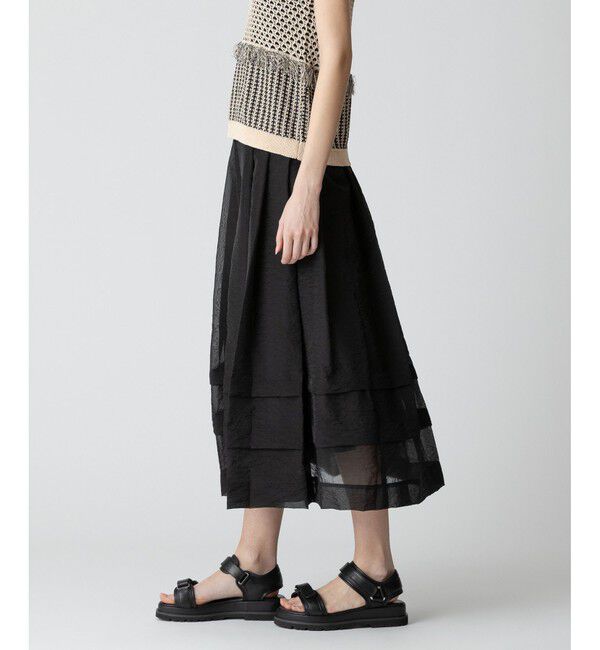 allureville「シアーオーガンタックギャザースカート」|スカート|