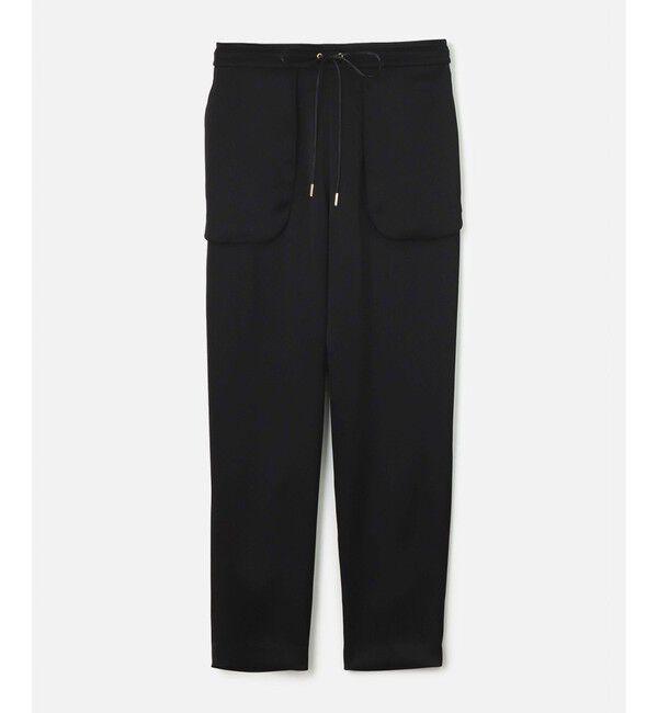 allureville「【セットアップ対応可能】シルキーサテンイージーパンツ」|チノ|ブラック