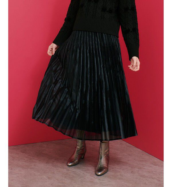 LOULOU WILLOUGHBY「【LOULOU WILLOUGHBY】グロッシーグラデプリーツスカート」|スカート|