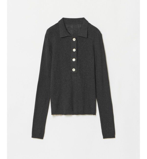 allureville「ランダムストライプニットポロ」|ニット・セーター|