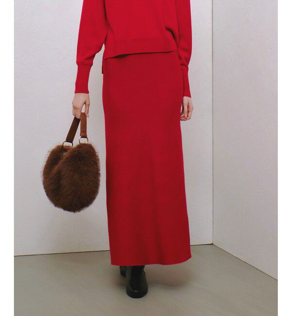 allureville「【セットアップ対応可能】ウール混Wフェイスナローマーメイドスカート」|スカート|