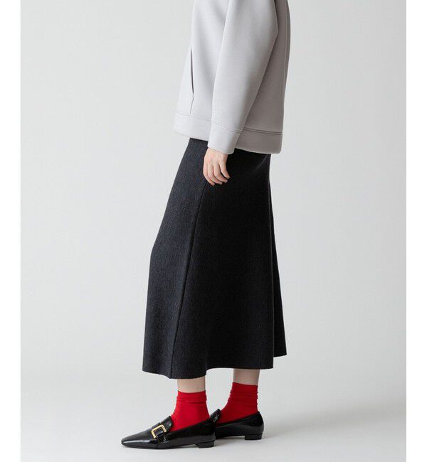 allureville「【セットアップ対応可能】ウール混Wフェイスナローマーメイドスカート」|スカート|