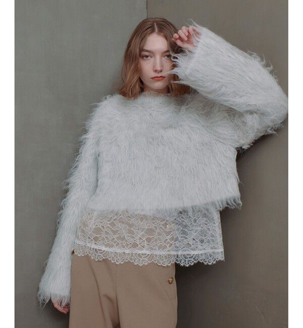 allureville「ミンクファーボトルネックプルオーバー」|ニット・セーター|