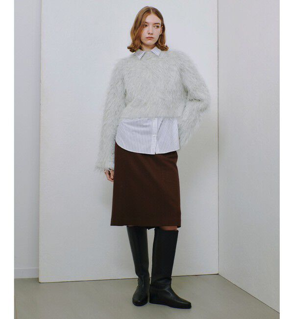 allureville「ミンクファーボトルネックプルオーバー」|ニット・セーター|