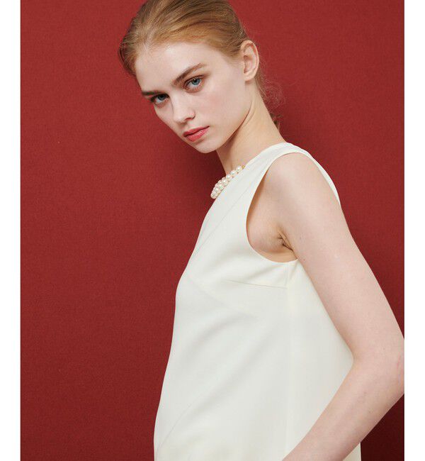 LOULOU WILLOUGHBY「【LOULOU WILLOUGHBY】パールネックレス付きフリルブラウス」|シャツ・ブラウス|