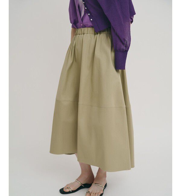 allureville「チノバルーンギャザースカート」|スカート|ベージュ