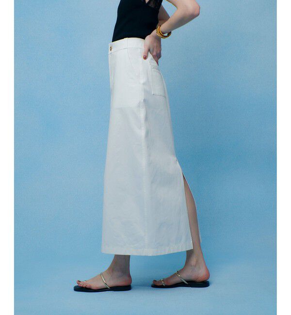 LOULOU WILLOUGHBY「【LOULOU WILLOUGHBY】チノタイトロングスカート」|スカート|