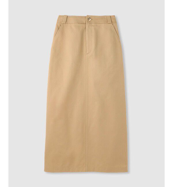 LOULOU WILLOUGHBY「【LOULOU WILLOUGHBY】チノタイトロングスカート」|スカート|ベージュ