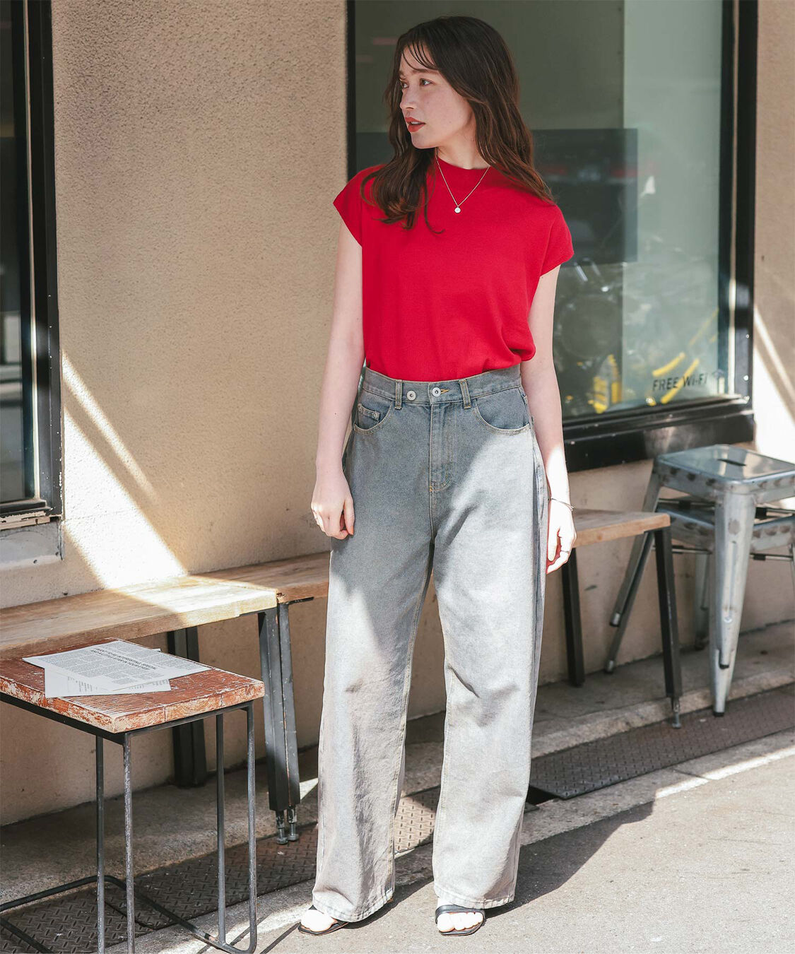 titivate「ベーシックフレンチスリーブライトニット」|ニット・セーター|