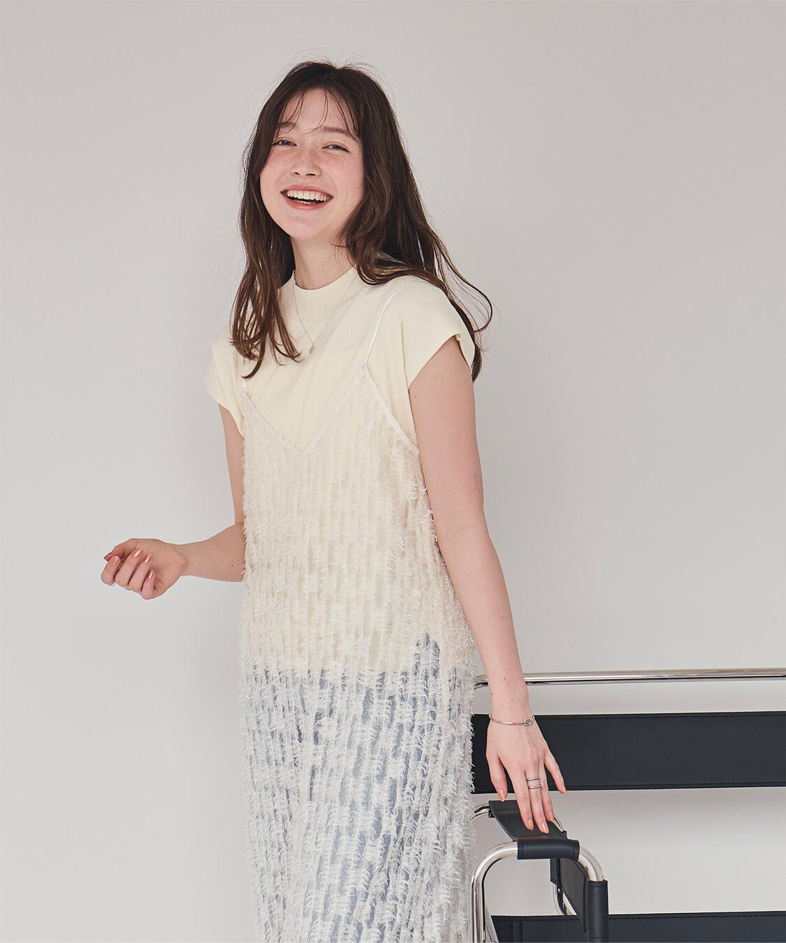 titivate「ベーシックフレンチスリーブライトニット」|ニット・セーター|