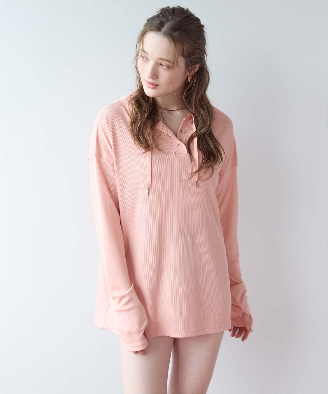 SEA DRESS「オーバーシルエットラッシュパーカープルオーバー」|ビキニトップス|