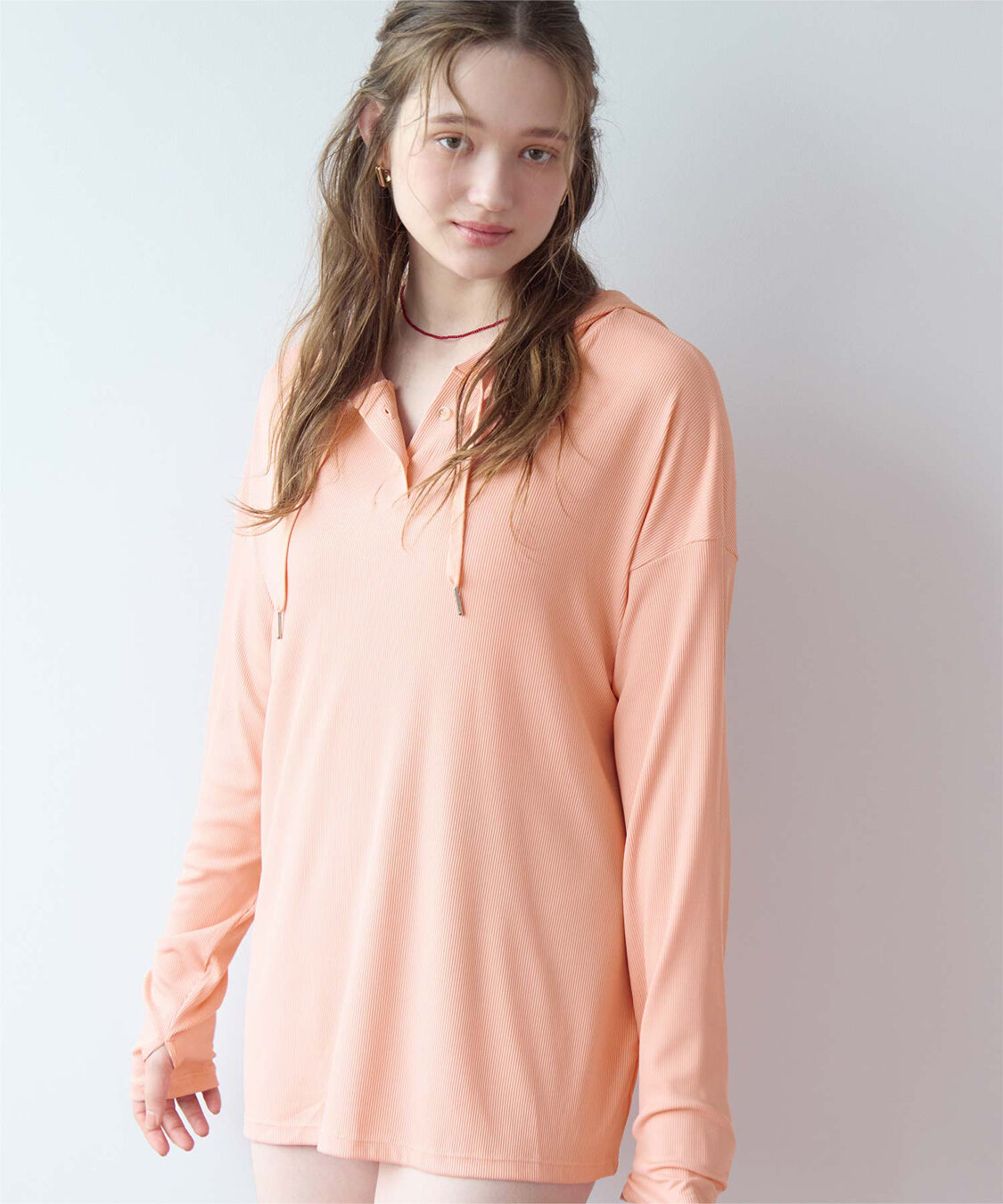 SEA DRESS「オーバーシルエットラッシュパーカープルオーバー」|ビキニトップス|