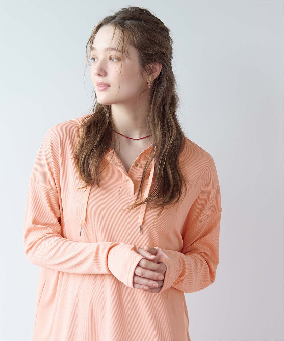 SEA DRESS「オーバーシルエットラッシュパーカープルオーバー」|ビキニトップス|