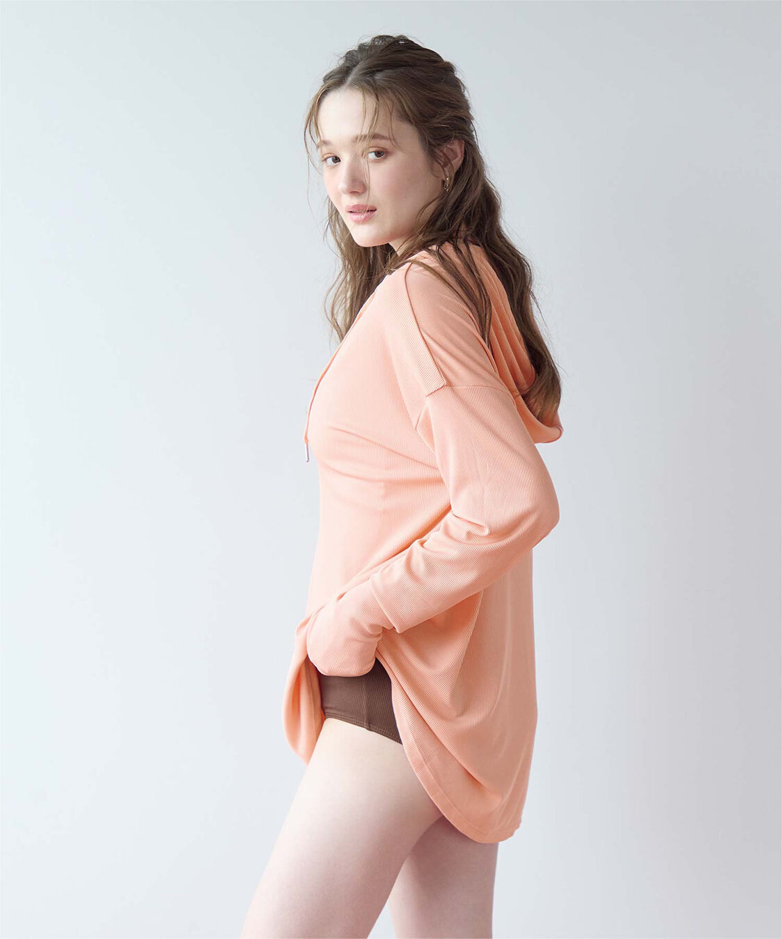 SEA DRESS「オーバーシルエットラッシュパーカープルオーバー」|ビキニトップス|