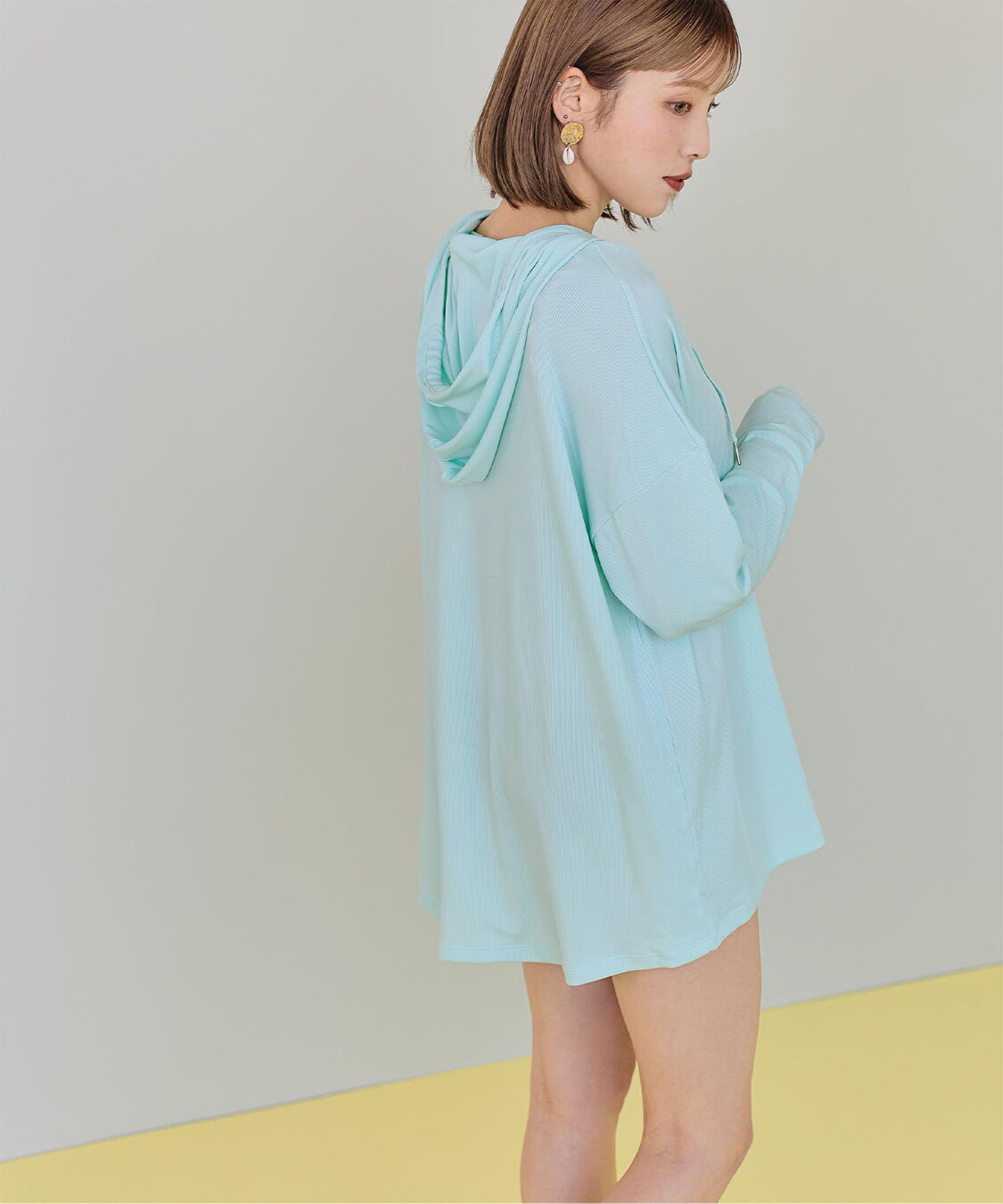 SEA DRESS「オーバーシルエットラッシュパーカープルオーバー」|ビキニトップス|