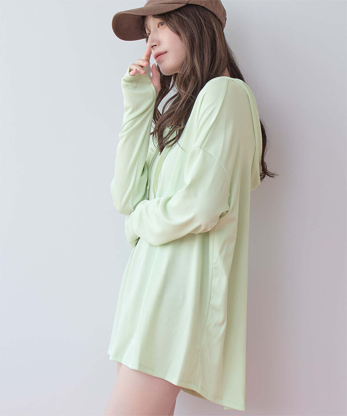 SEA DRESS「オーバーシルエットラッシュパーカープルオーバー」|ビキニトップス|