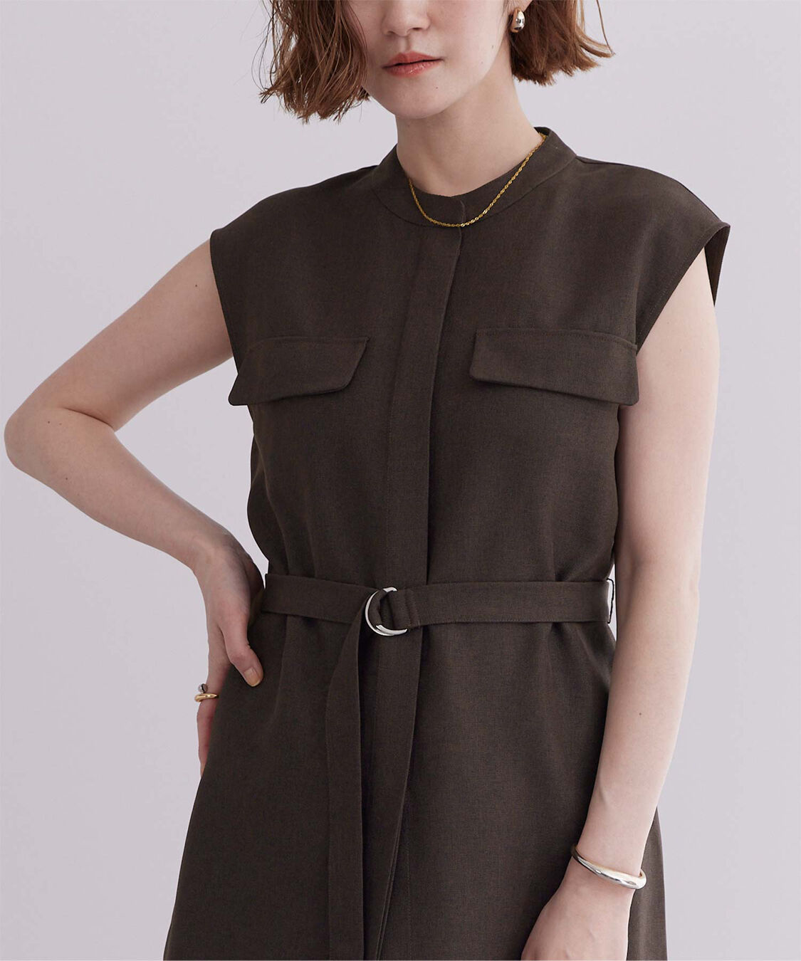 ur's「リネンライクノースリーブトップス」|シャツ・ブラウス|