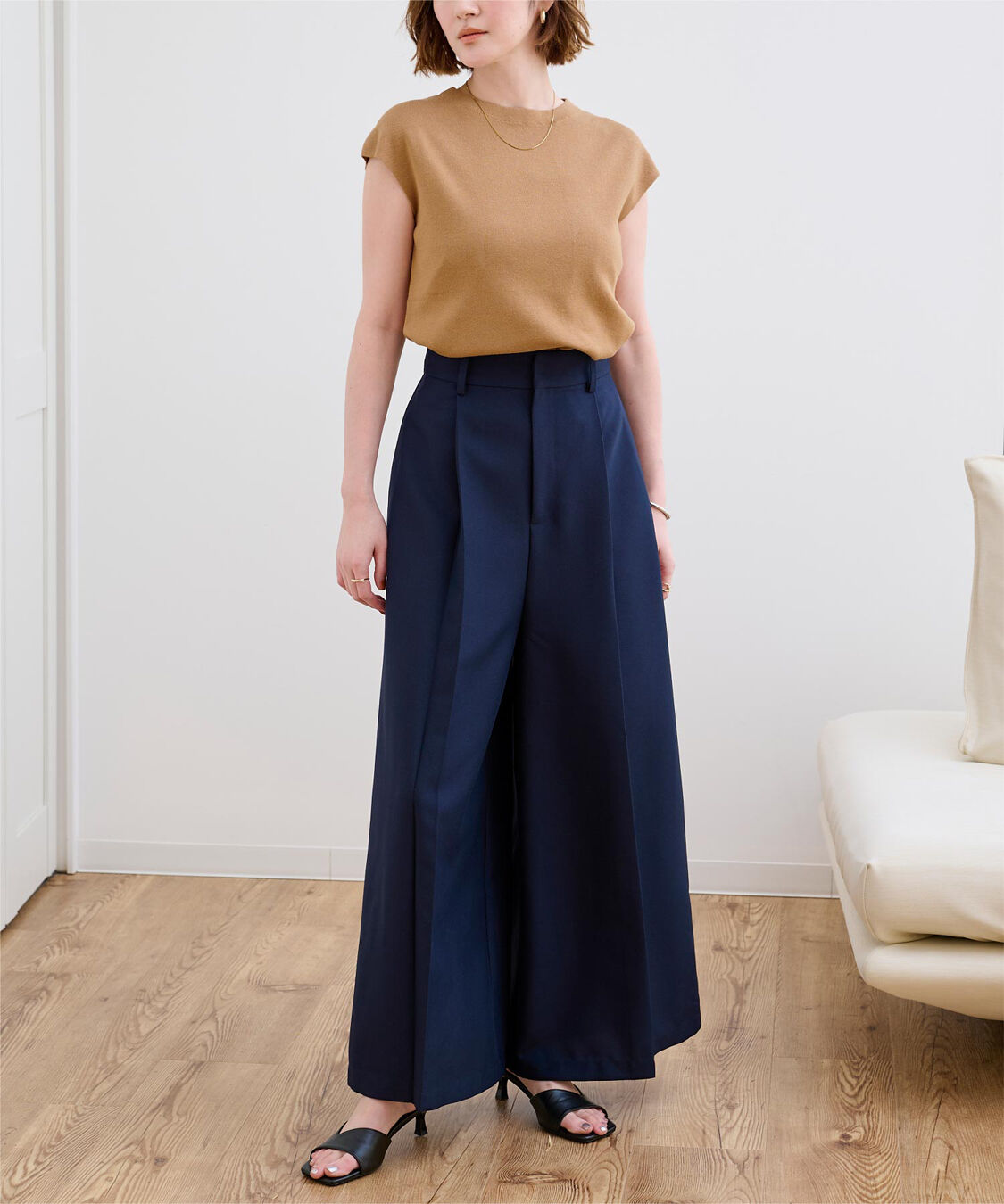 ur's「プチハイネックフレンチスリーブニット」|ニット・セーター|