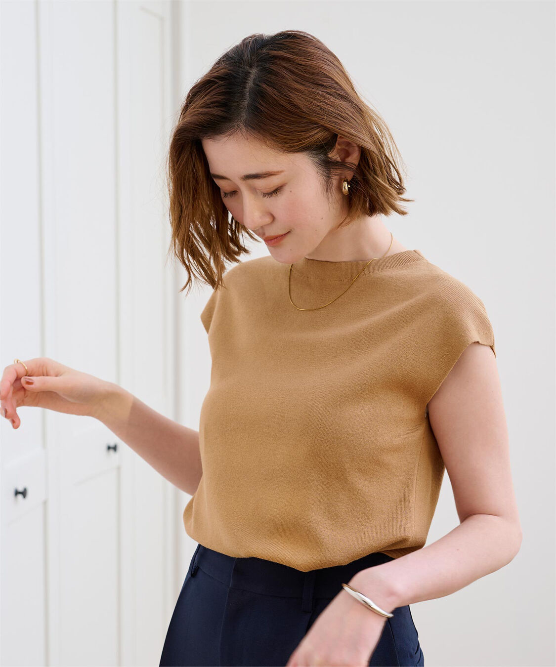 ur's「プチハイネックフレンチスリーブニット」|ニット・セーター|