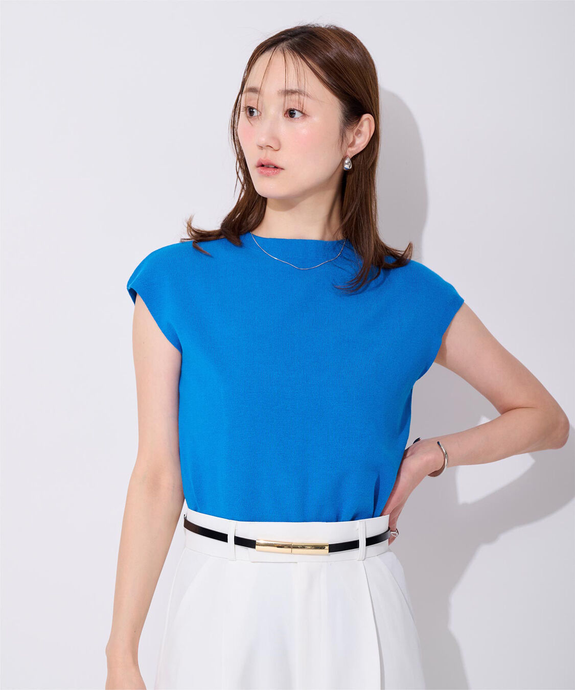 ur's「プチハイネックフレンチスリーブニット」|ニット・セーター|