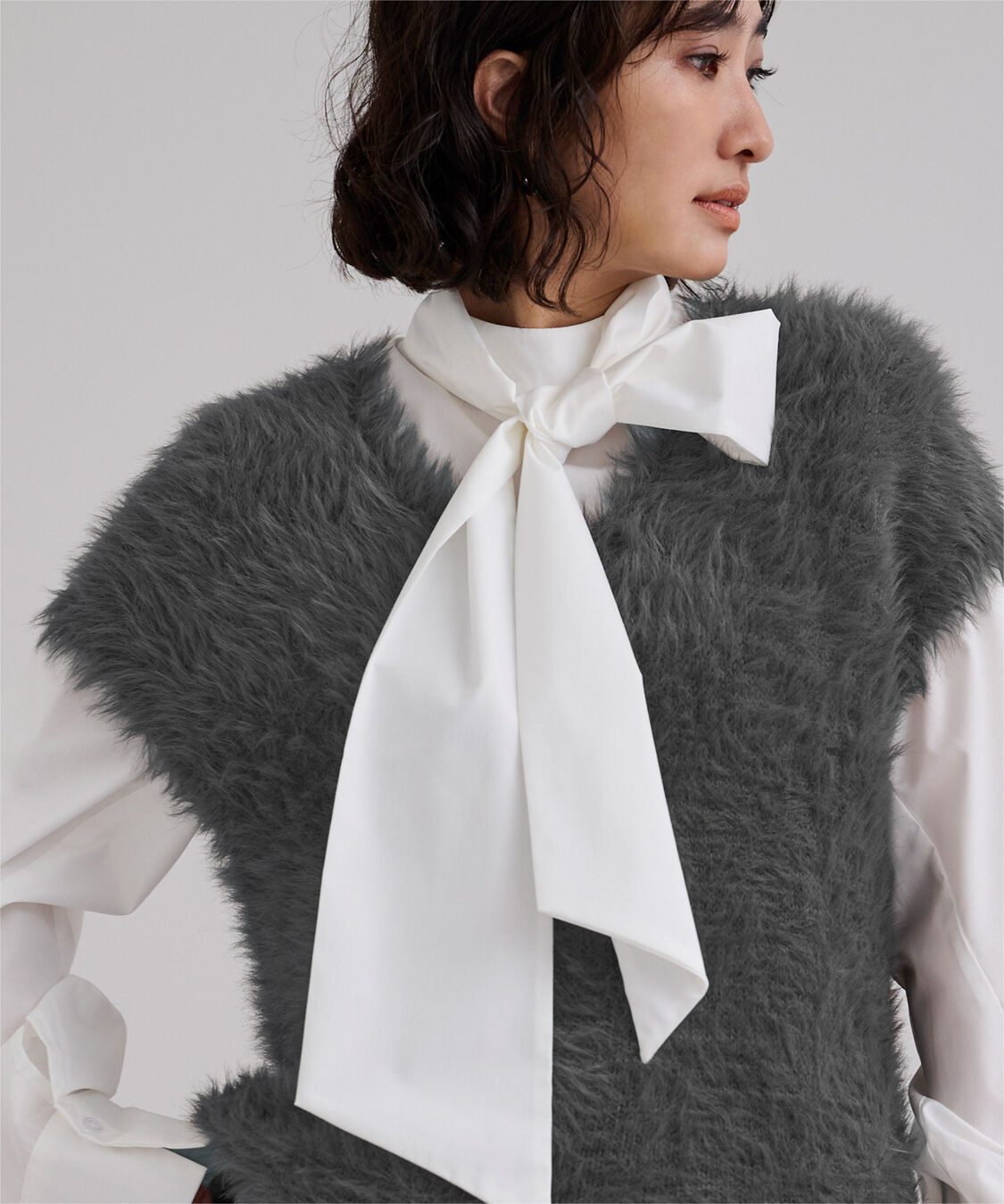 ur's「シャギーニットベスト」|ニット・セーター|