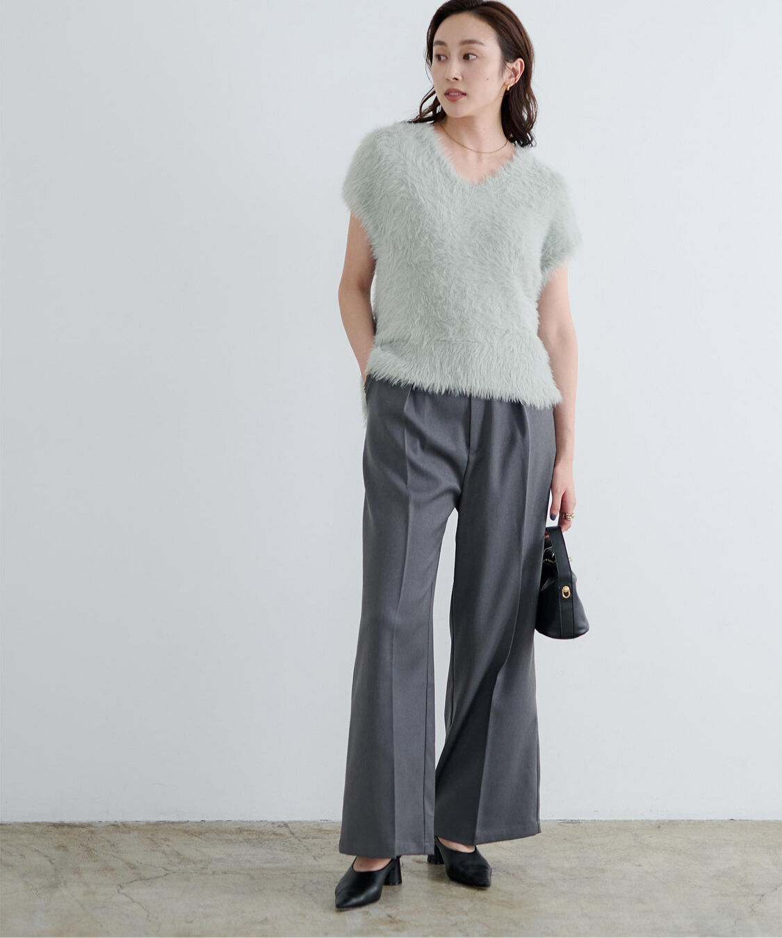 ur's「シャギーニットベスト」|ニット・セーター|