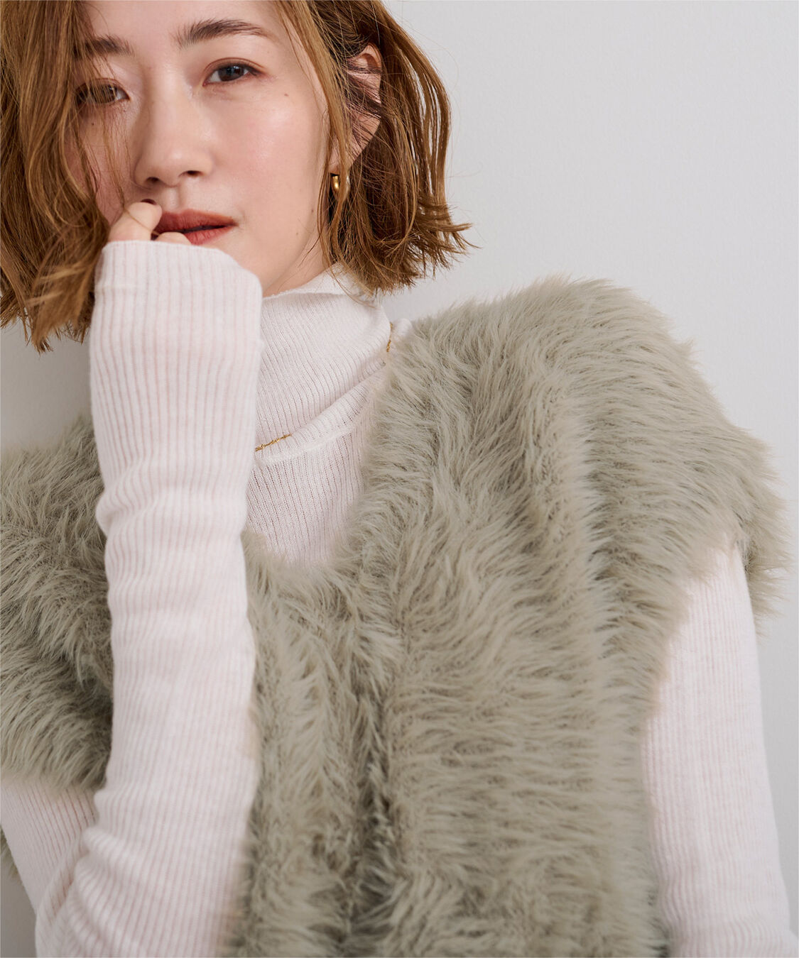 ur's「シャギーニットベスト」|ニット・セーター|