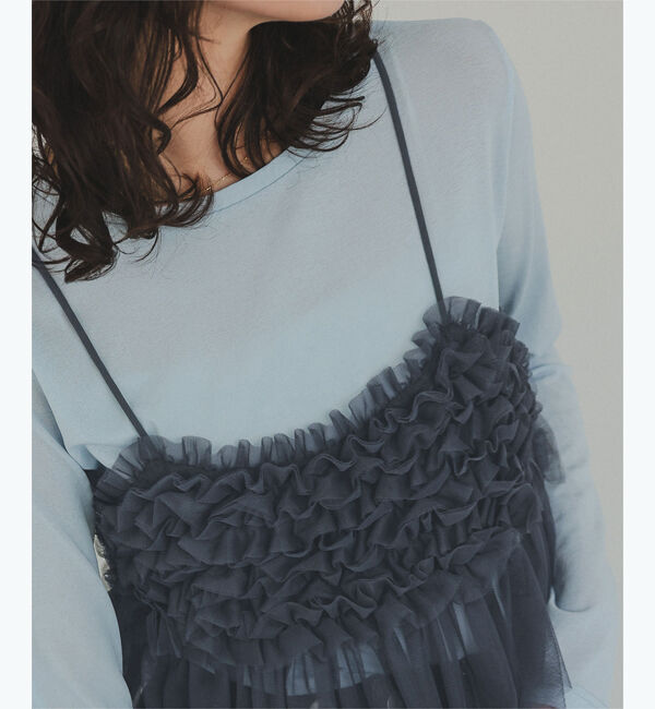 titivate「チュールフリルキャミソールビスチェ」|キャミソール|