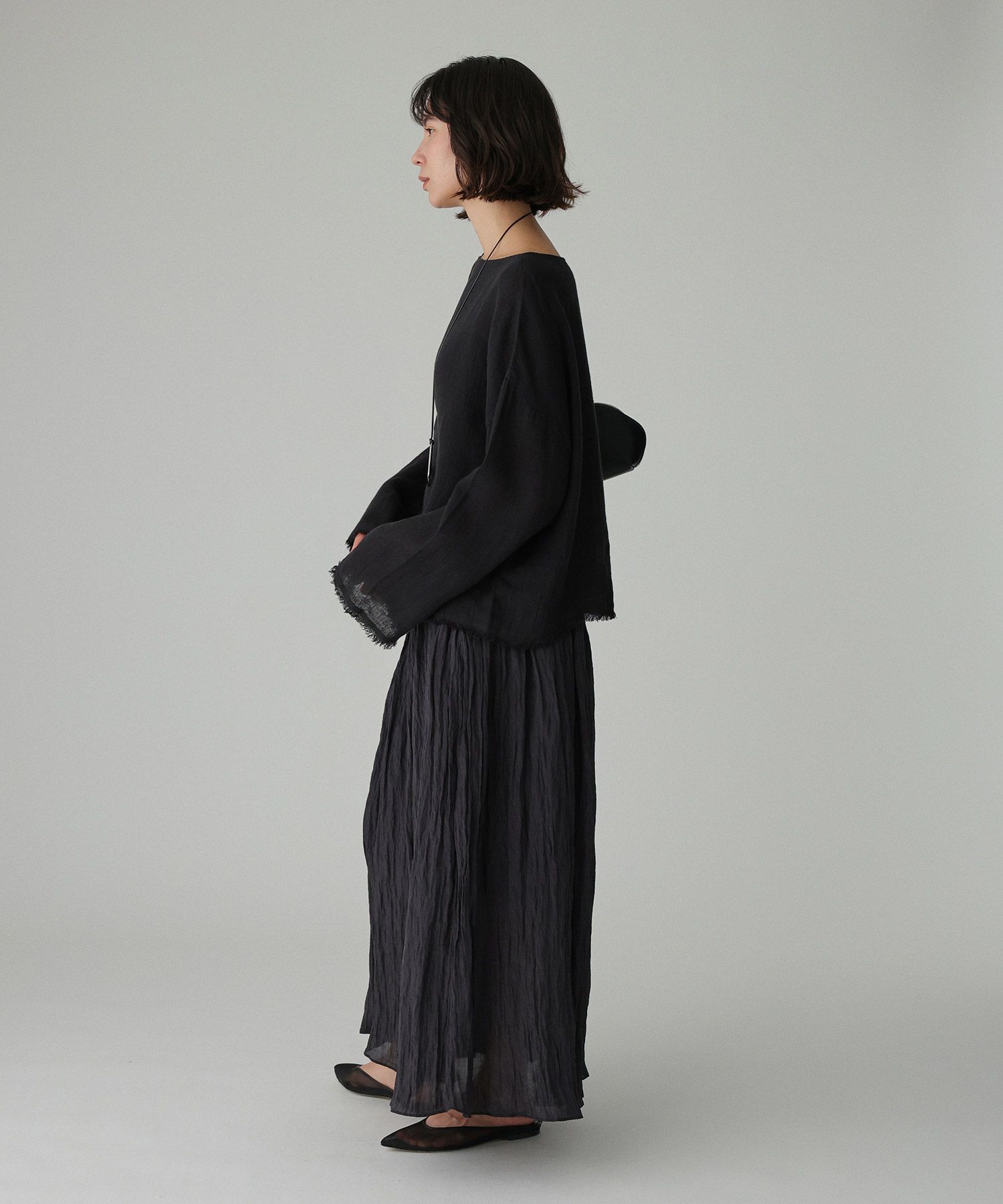 BABYLONE「楊柳タックフレアスカート」|スカート|