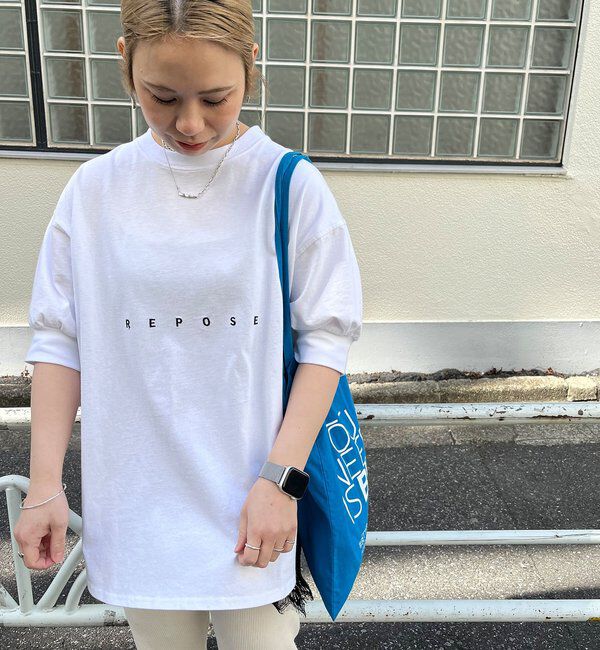  「【＠yns628企画】ロゴ刺繍&times;プリント チュニックTシャツ」|Tシャツ・カットソー|