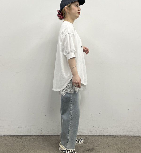  「【＠yns628企画】ロゴ刺繍&times;プリント チュニックTシャツ」|Tシャツ・カットソー|