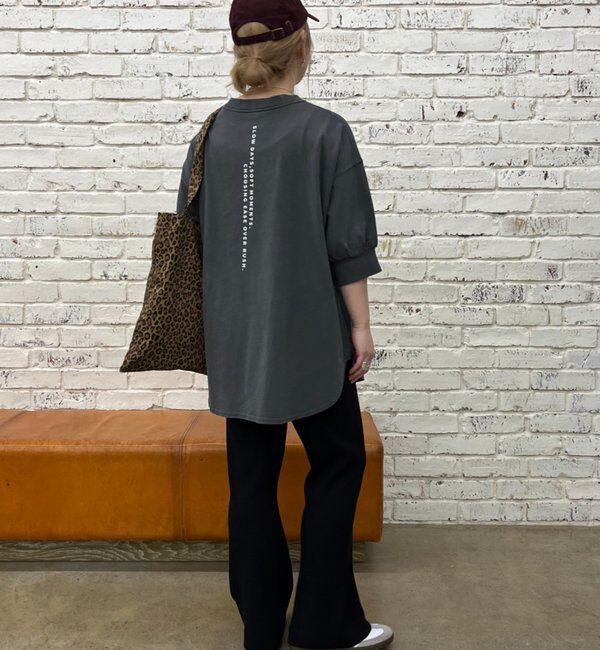  「【＠yns628企画】ロゴ刺繍&times;プリント チュニックTシャツ」|Tシャツ・カットソー|