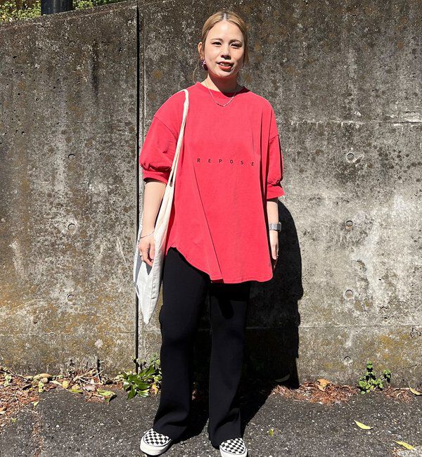  「【＠yns628企画】ロゴ刺繍&times;プリント チュニックTシャツ」|Tシャツ・カットソー|