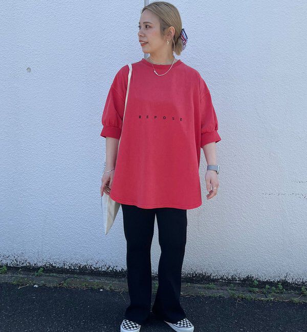  「【＠yns628企画】ロゴ刺繍&times;プリント チュニックTシャツ」|Tシャツ・カットソー|